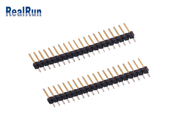 Fileira de PA6T PBT 20P Pin Header Connector Straight Single encabeçamento do passo de 2,54 milímetros