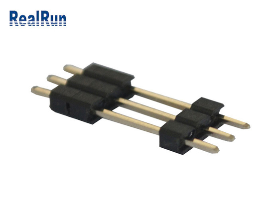 Pin de bronze 3A do PWB Pin Header 3 de PA6T conector reto do encabeçamento de uma fileira de 180 graus único