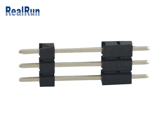 Pin de bronze 3A do PWB Pin Header 3 de PA6T conector reto do encabeçamento de uma fileira de 180 graus único