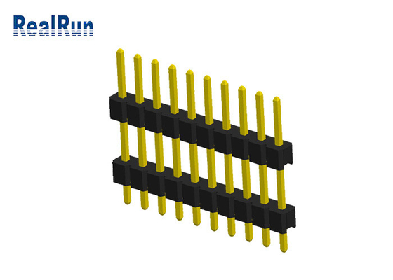 10P homem plástico duplo Pin Header Connector 0,1 polegadas PA6T PBT PA46 para o PWB