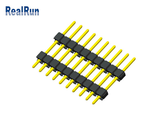 10P homem plástico duplo Pin Header Connector 0,1 polegadas PA6T PBT PA46 para o PWB