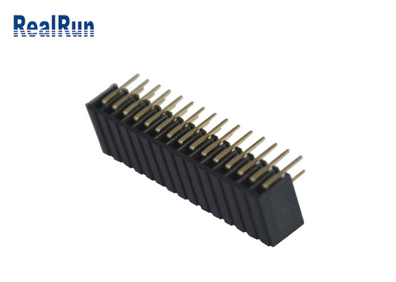 Tipo posição dupla fêmea do ângulo direito da fileira 30 de Pin Header Connector ISO9001 PA6T