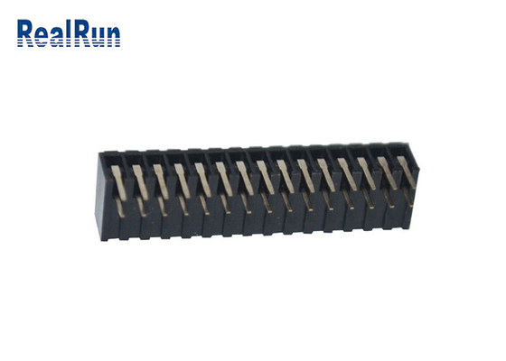Tipo posição dupla fêmea do ângulo direito da fileira 30 de Pin Header Connector ISO9001 PA6T