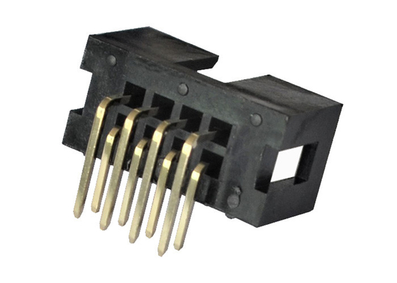 conector PA6T UL94V-0 do encabeçamento da caixa 2x4P curvatura Pin Connector de 90 graus