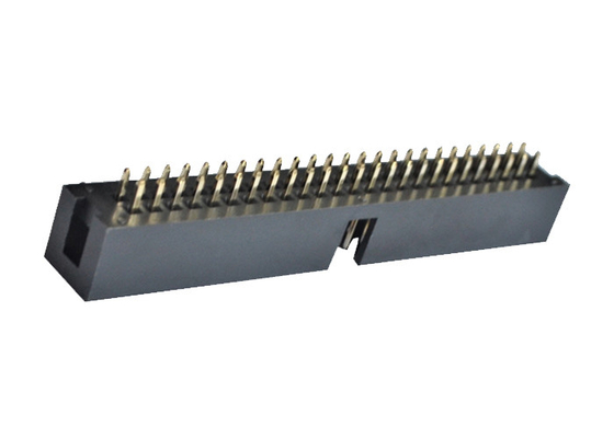 Fio reto de bronze do conector duplo do encabeçamento da caixa do carimbo de ouro da fileira 50P para embarcar Conenctor