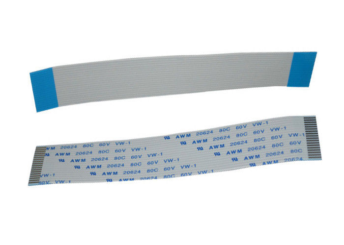 18 cabo liso personalizado 1.0mm do Pin FPC um tipo material chapeado lata do contato