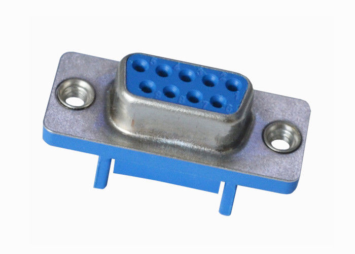 Azul 2.77mm tipo tipo reto de 9 Pin D do soquete do DP da solda do conector fêmea