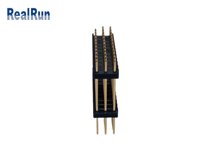 Pin chapeado ouro da fileira 36 do conector H2.5mm três do MERGULHO de 3.0Amp PBT