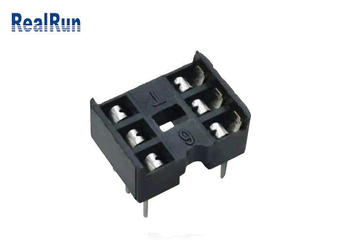 Quadrado Pin Female Header 2*3P 180° em linha reta 2.54mm RoHS de UL94V-0 PA6T