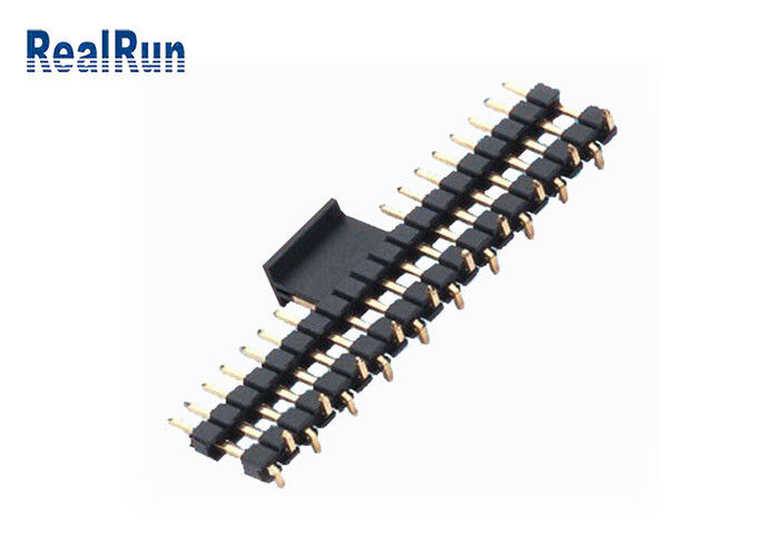 Conector plástico duplo do encabeçamento do PWB da fibra do conector macho LCP da única fileira SMD