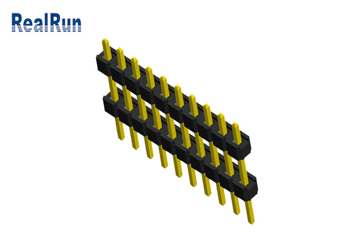 10P homem plástico duplo Pin Header Connector 0,1 polegadas PA6T PBT PA46 para o PWB