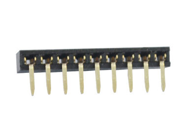 Do conector fêmea do encabeçamento de SMT de 90 graus preto 2.0mm da fileira único através do furo