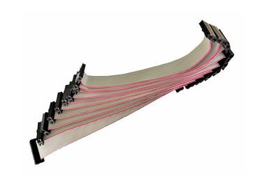 Material liso do PVC do Pin do passo 20 dos conjuntos de cabo 2.54mm da fita da placa IDC do PWB