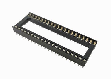 fileira de superfície do encabeçamento do Pin do quadrado do MERGULHO do soquete do mergulho da montagem de 2.54mm do passo 7.62mm
