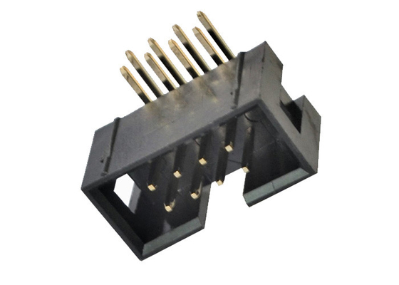 conector PA6T UL94V-0 do encabeçamento da caixa 2x4P curvatura Pin Connector de 90 graus